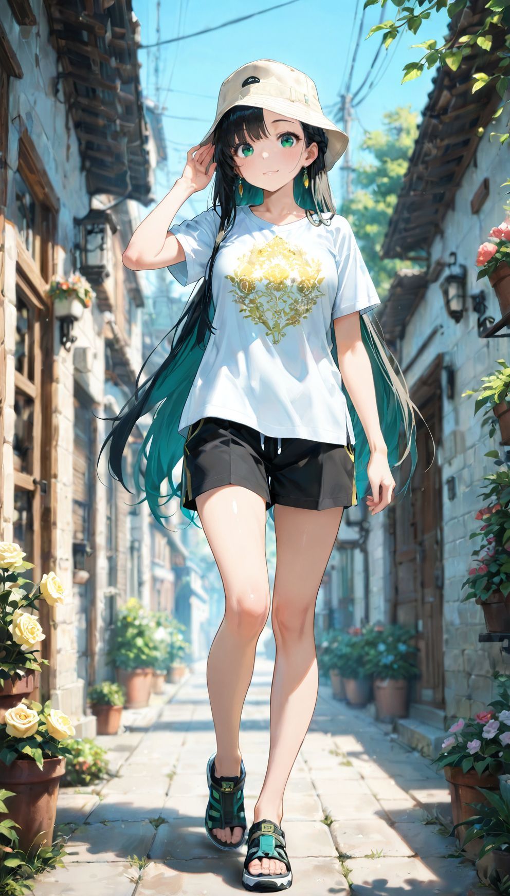 美少女AIイラスト【AIイラスト初心者向け】女性の初夏コーデ衣装プロンプト10選886