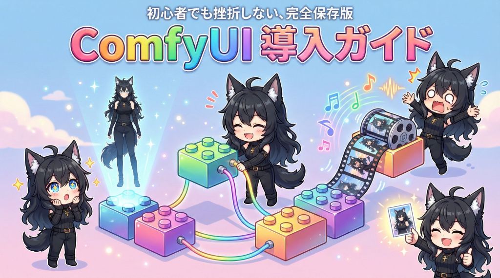 【完全保存版】ComfyUIのインストールから基本設定まで：初心者でも挫折しない導入ガイドのイラスト