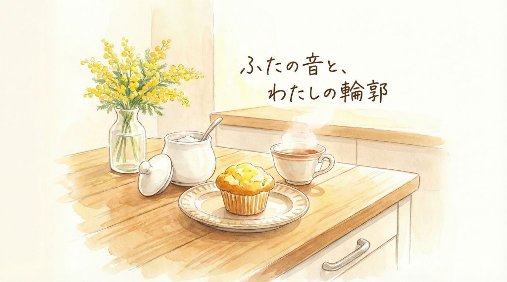 【短編小説】　ふたの音と、わたしの輪郭のイラスト