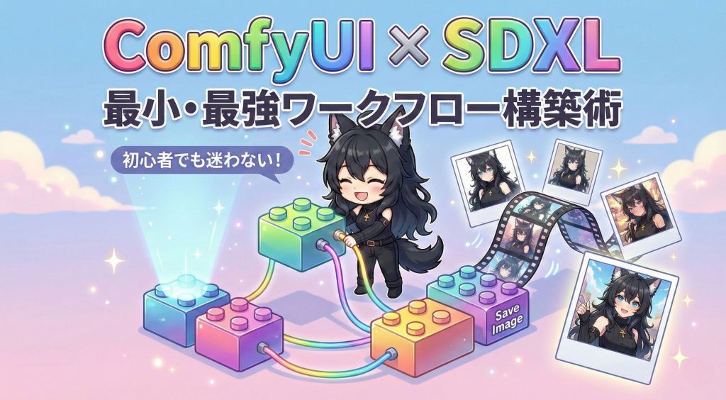ComfyUI初心者必見！SDXL系列モデルの性能を引き出す「最小・最強」ワークフロー構築術のイラスト